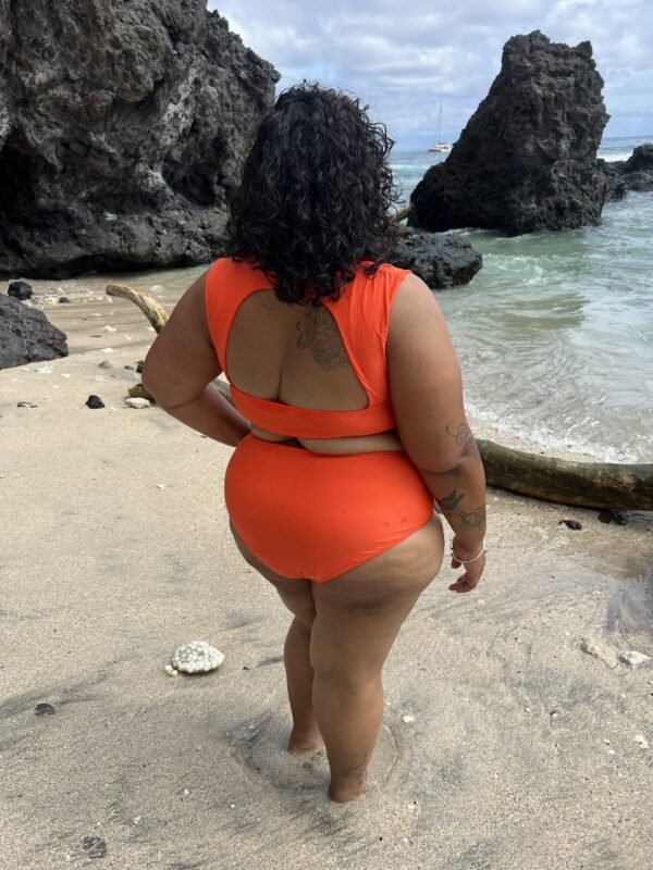 Maillot de bain grande taille 2 pièces avec jupe.