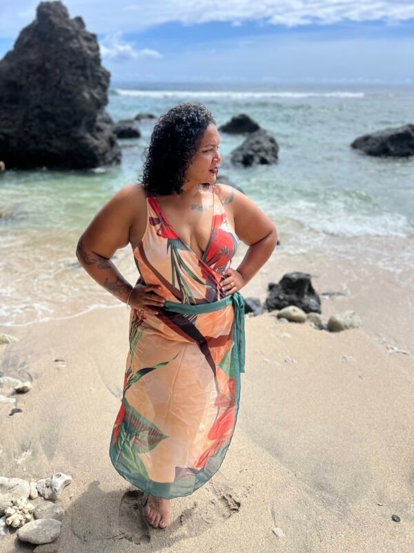 Maillot de bain, ensemble 2 pièces fleur tropicale.