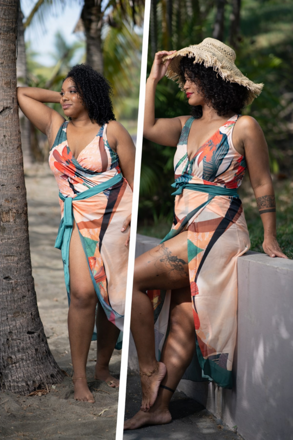 ChatGPT Image 6 janv. 2026, 15_21_00 Maillot de bain, une pièce avec paréo fleur tropicale.