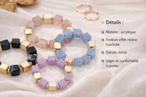 Bracelet cube élégance.