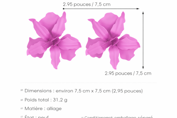 Boucle d'oreille Fleur.