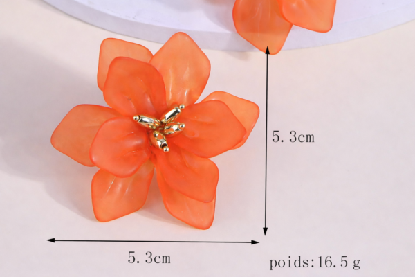 Boucle d'oreille petite fleur.