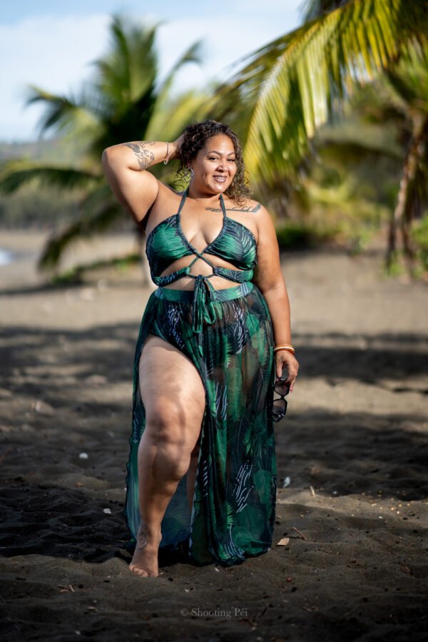 Maillot de bain 3 pièces tropical