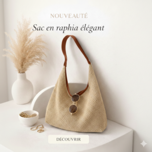 Sac effet raphia.